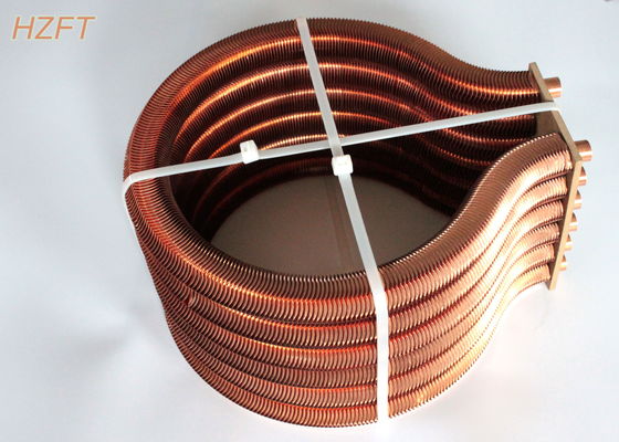 Extruded Copper / Cupronickel Finned Tube Coils For Water Heater Boiler