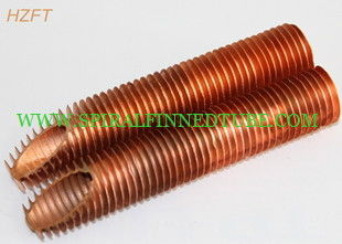 Low Thermal Resistance Copper Finned Tube Flexible For Automotive Engineering