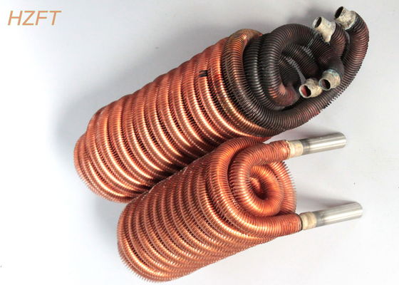 ISO Copper Nickel Fin Coil Heat Exchanger In Refrigeration Condenser / Refrigeration Evaporator