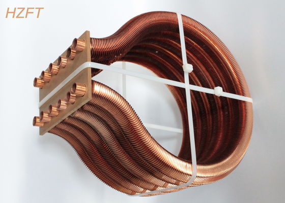 Extruded Copper / Cupronickel Finned Tube Coils For Water Heater Boiler