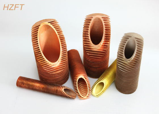 Anti Corrosion Copper / Cupro Nickel Spiral Finned Tube For Water Boiler 44.5