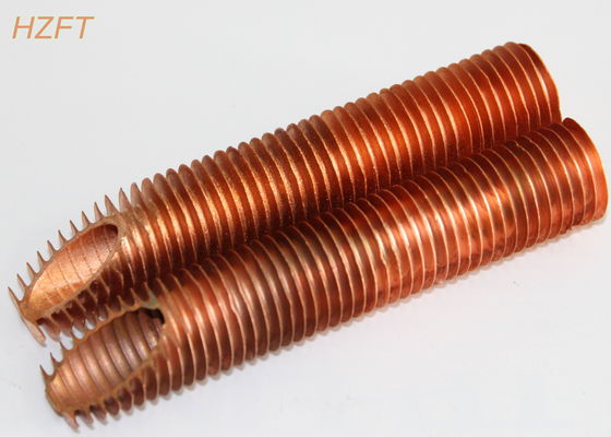 Cold Worked Copper Finned Tube For Air Cooling / Finned Tubes Heat Exchanger
